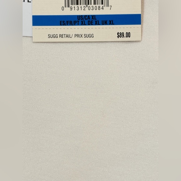 NWT SZ XL Anne Klein Two-Tone Puff-Sleeve top- Beige & Cream - Picture 8 of 9